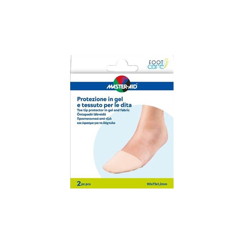 Protezione In Gel E Tessuto Master-aid Footcare Punta Dei Piedi 2 Pezzi C16