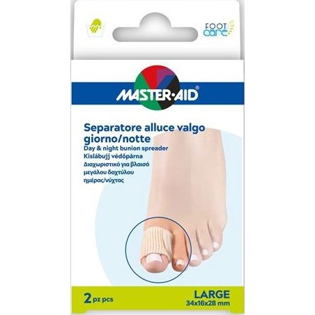 Divaricatore Alluce Giorno/notte Master-aid Footcare Large 2 Pezzi D12