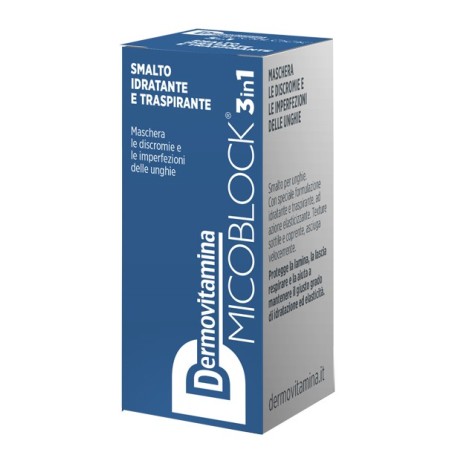 Dermovitamina Micoblock 3 In 1 Smalto Idratante E Traspirante Blu 5 Ml