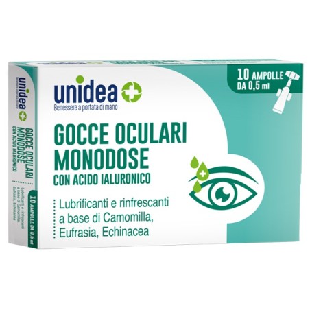 Unidea Gocce Oculari 10 Flaconcini Monodose Da 0,5 Ml