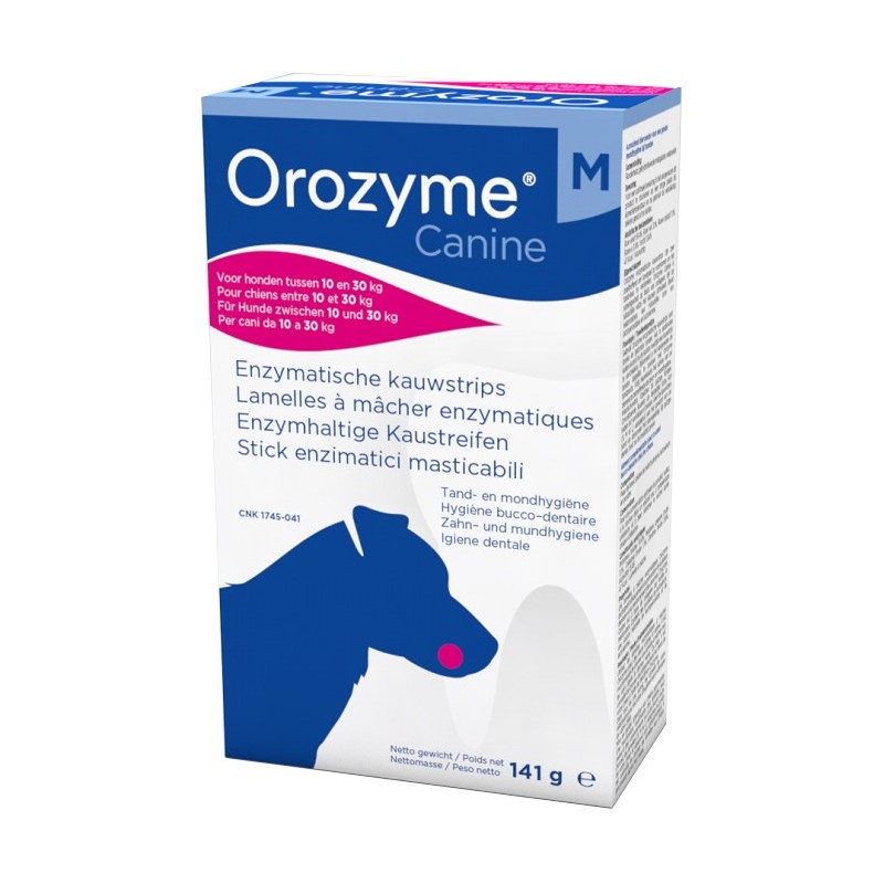 Orozyme Canine Strisce Enzimatiche Masticabili Per Cani Di Taglia Media