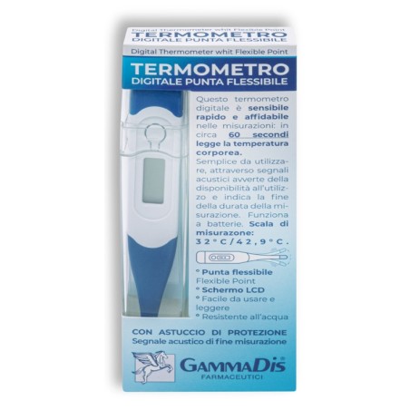 Termometro Digitale Punta Flessibile Con Custodia Protettiva