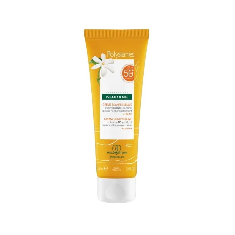 Les Polysianes Crema Viso Tamanu Bio&monoi Spf50+ 50 Ml