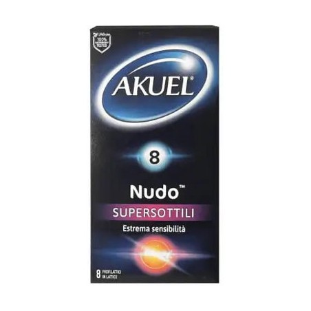Profilattico Akuel Nudo Supersottile 8 Pezzi