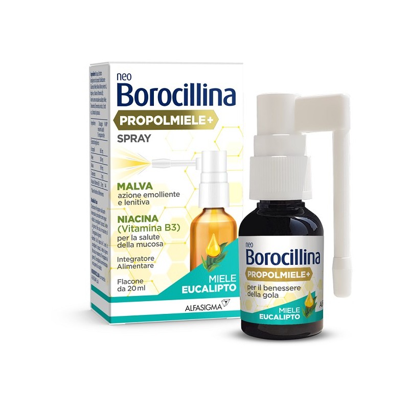 Neoborocillina Propolmiele+ Spray Miele Eucalipto 20 Ml