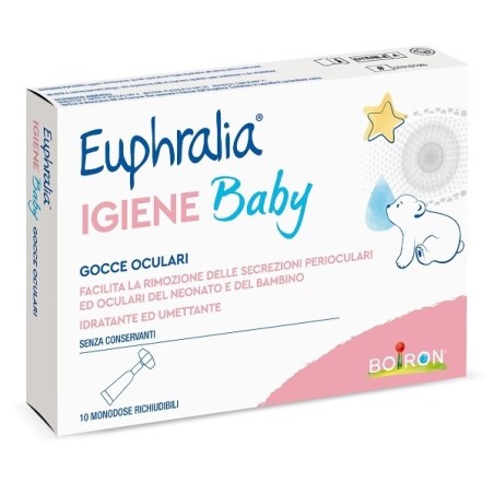 Gocce Oculari Euphralia Igiene Baby 10 Monodose Richiudibili X 0,5 Ml