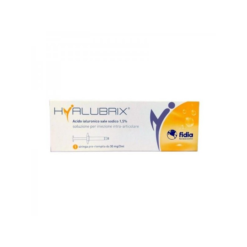 Siringa Intra-articolare Hyalubrix Acido Ialuronico 1,5% 30 Mg 2 Ml No Eto