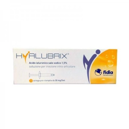 Siringa Intra-articolare Hyalubrix Acido Ialuronico 1,5% 30 Mg 2 Ml No Eto