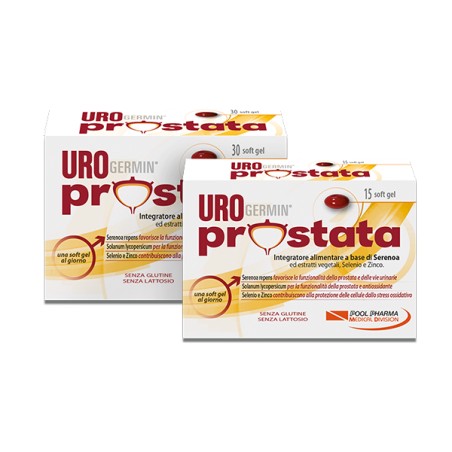 Pool Pharma Urogermin Prostata Supporto Avanzato per la Salute della Prostata 30 +15 Soft Gel