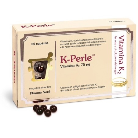 Pharma nord K-Perle Integratore di Vitamina K2 60 Capsule