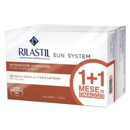 Rilastil Sun System Integratore per la Protezione Cellulare e la Salute della Pelle da 30+30 Capsule