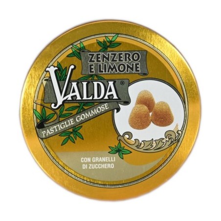 Valda Zenzero e Limone Pastiglie Rinfrescanti per una Sensazione di Freschezza Naturale Confezione da 50 g