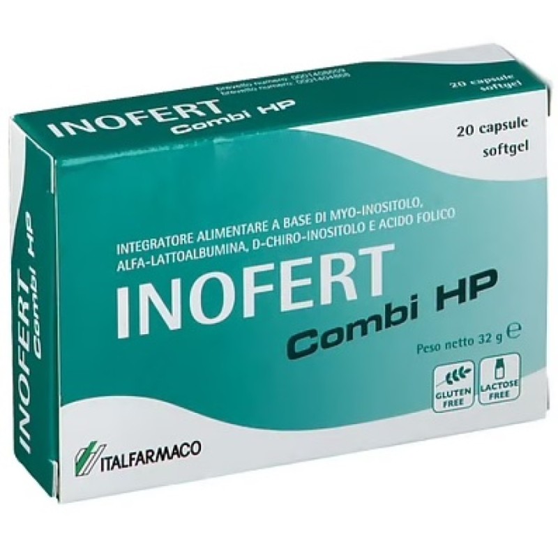 Italfarmaco Inofert Combi HP Integratore per Sindrome dell'Ovaio Policistico 20 Capsule Softgel