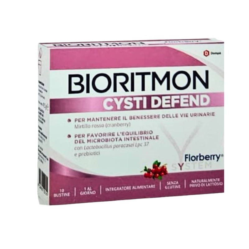 Dompè Bioritmon Cysti Defend Florberry Per il Benessere delle Vie Urinarie 10 Bustine