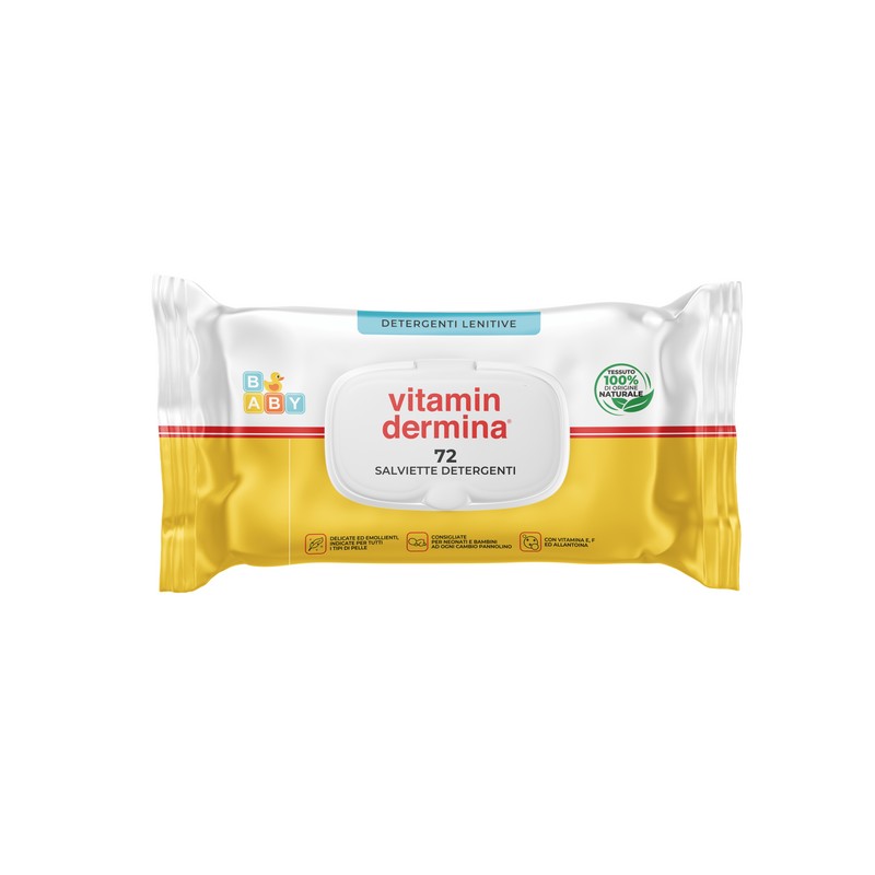 Vitamin Dermina Salviette Detergenti Standard 72 Pezzi