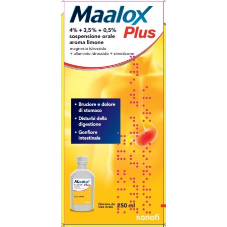 Maalox Plus*os Sosp 4+3,5+0,5%