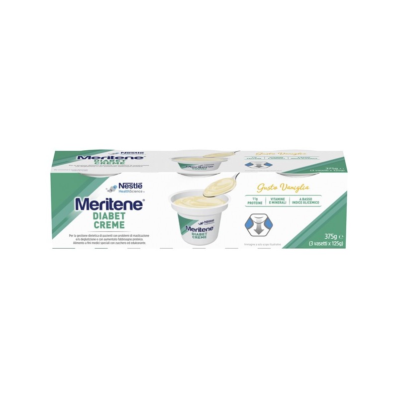 Meritene Diabet Creme Vaniglia 3 X 125 G