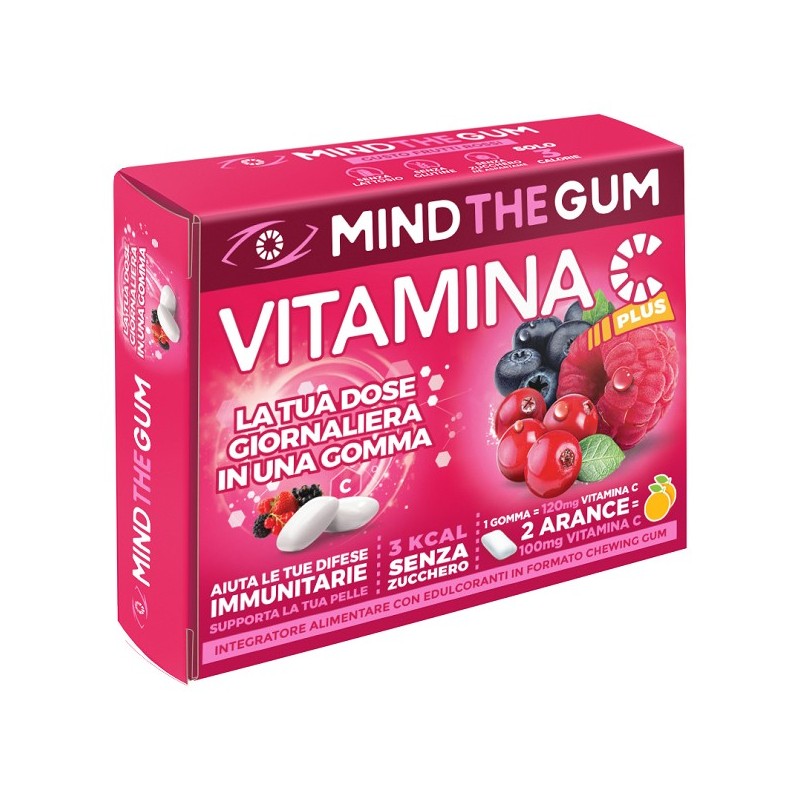 Mind The Gum Vitamina C Frutti Rossi 18 Gomme Confettate Senza Zucchero