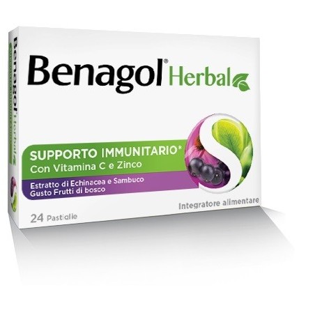 Benagol Herbal Frutti Di Bosco 24 Pastiglie