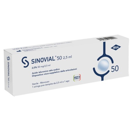 Ibsa Sinovial One 2% Acido Ialuronico 2,5 ml 1 Siring Pre Riempita Intra-articolare