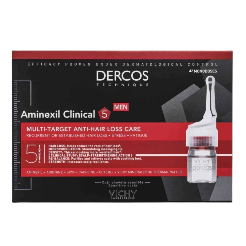 Vichy Dercos Aminexil Intensive 5 Uomo 42 fiale