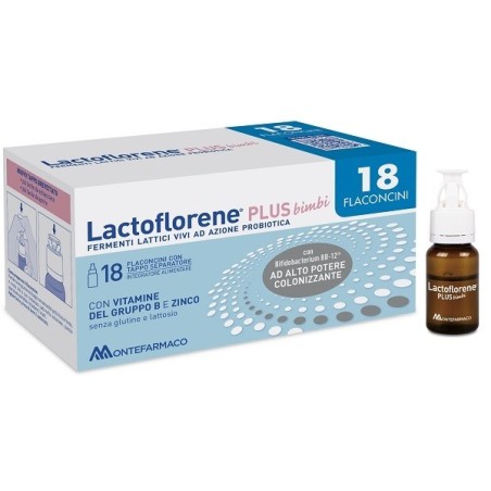 Lactoflorene Bimbi Plus Supporto Alla Flora Intestinale e al Sistema Immunitario 18 Flaconi