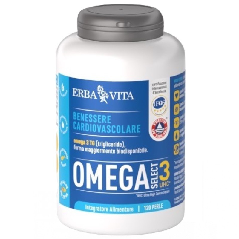 Erba Vita Omega Select 3 UHC Perle 120 perle scadenza 31/10/2025 Erba Vita Omega Select 3 UHC Perle 120 perle scadenza 31/10/2025