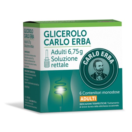 GLICEROLO Carlo Erba Adulti 6,75 g 6 Contenitori Monodose