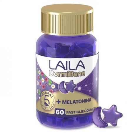 Laila Dormibene Supporto Naturale al Sonno Confezione da 60 Gomme