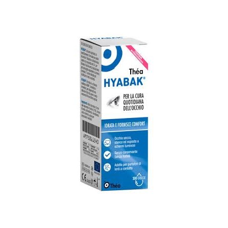 Laboratoires Thea Hyabak Protector Soluzione Oftalmica Sodio Ialuronato 0,15% Flacone 10ml