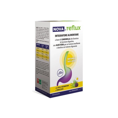 Nova.reflux integratore per combattere il reflusso gastrico 20 stick