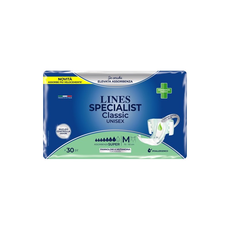 PANNOLONE A MUTANDA LINES SPECIALIST CLASSIC SUPER MM 30 PEZZI