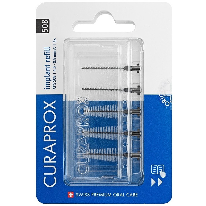 Curaprox Cps 505 Implant Refill 5 Scovolini Black Curaprox Cps 505 Implant Refill 5 Scovolini Black
