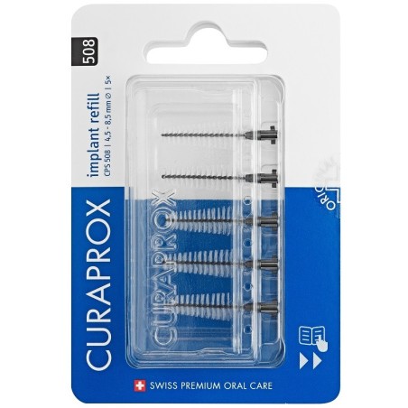 Curaprox Cps 505 Implant Refill 5 Scovolini Black