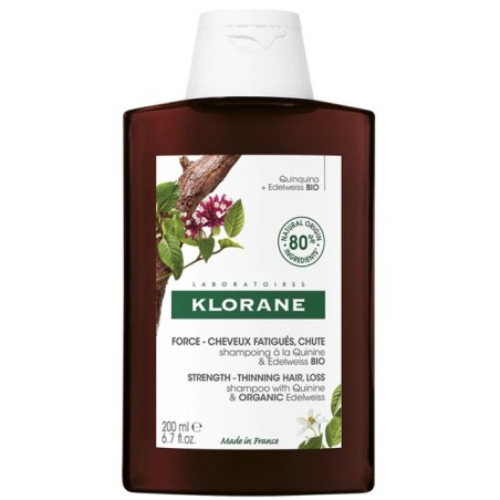 Klorane Shampoo Chinina-Stella Alpina Bio Rinforzante e Illuminante 400 ml