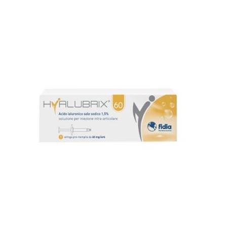 Siringa Intra-articolare Hyalubrix 60 Acido Ialuronico 1,5% 60 Mg 4 Ml No Eto
