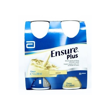 Abbott Ensure Plus Alimento Ipercalorico Gusto Banana 4x200ml