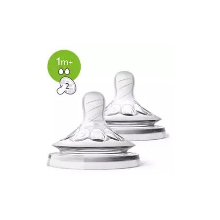 Avent 2 Tettarelle Natural Flusso Lento 2 Fori