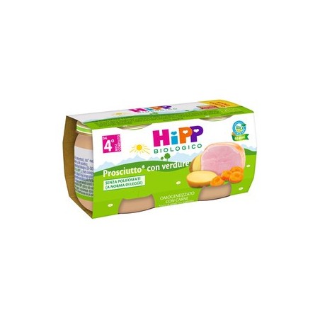 Hipp Biologico Omogeneizzati di Carne di Prosciutto con Verdure 2*80g