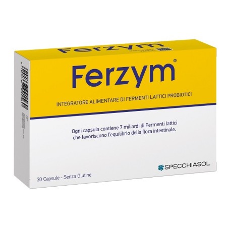 Specchiasol Ferzym Integratore per la Flora Intestinale 30 Capsule