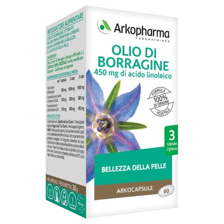 Arkopharma Arkocapsule Olio Di Borragine Bio Integratore Pelle Anti Età