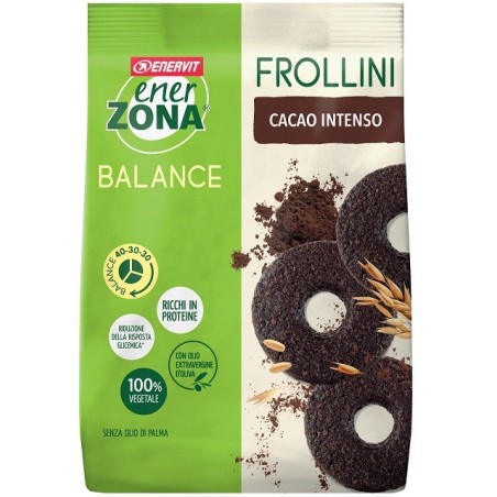 Enerzona Frollini 40-30-30 250 g Biscotti Gusto Fondente Intenso