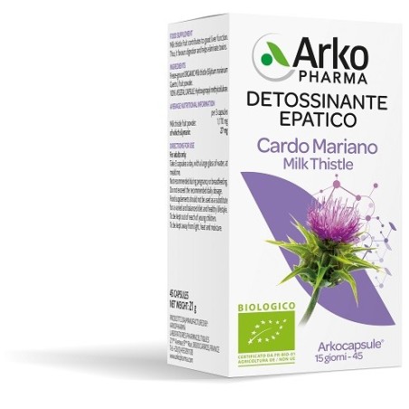 Arkopharma Arkocapsule Cardo Mariano 45 Capsule Integratore Protettore Del Fegato