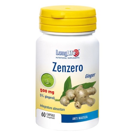 Longlife Zenzero Integratore per la Digestione 60 Capsule