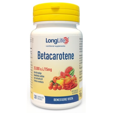Longlife Betacarotene Integratore per l'Abbronzatura 30 Tavolette
