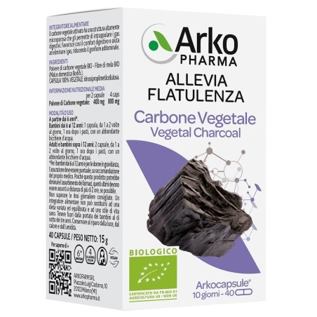 Arko Capsule Carbone Vegetale Bio 40 Capsule
