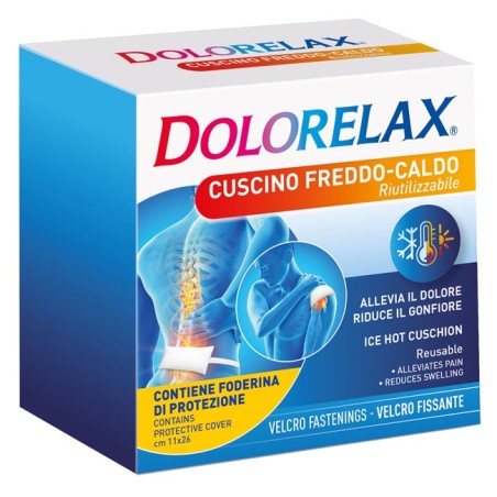 Dolorelax Ice Hot Cuscino Riutilizzabile Con Velcro Fissante 11x26 Cm