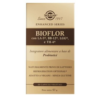 Solgar Bioflor Integratore per Regolarità Intestinale  60 Capsule Vegetali