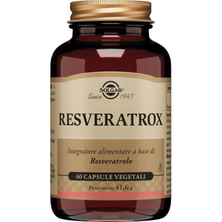 Solgar Resveratrox Integratore Alimentare Antiossidante 60 Capsule