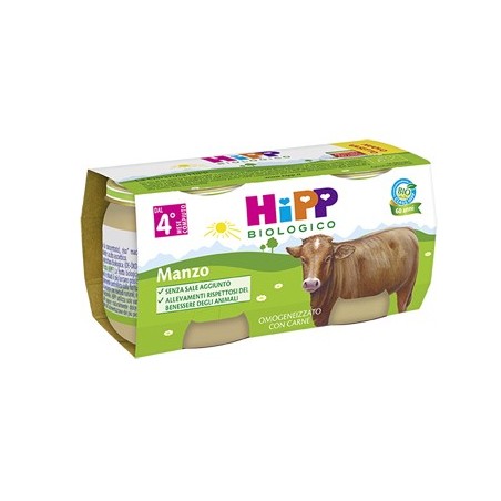 Hipp Biologico Omogeneizzati di Carne di Manzo 2*80g